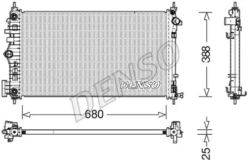 воден радиатор DENSO DRM15007
