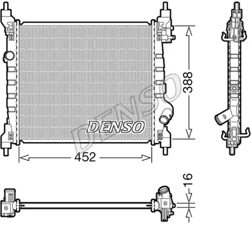 воден радиатор DENSO DRM15014