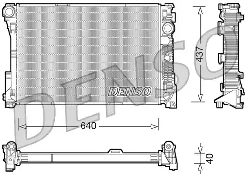воден радиатор DENSO DRM17045