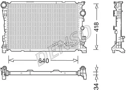 воден радиатор DENSO DRM17047
