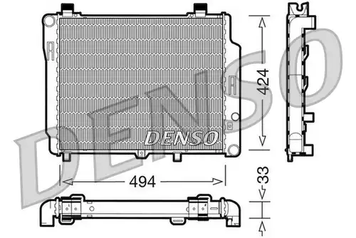 воден радиатор DENSO DRM17074