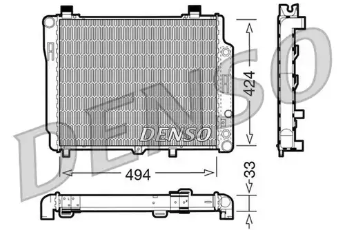воден радиатор DENSO DRM17075