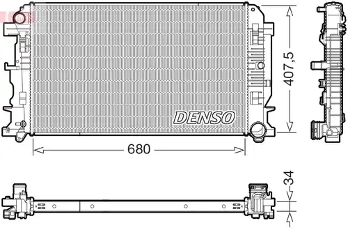 воден радиатор DENSO DRM17117