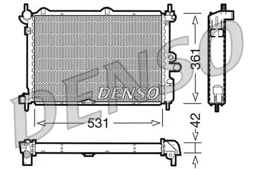 воден радиатор DENSO DRM20014