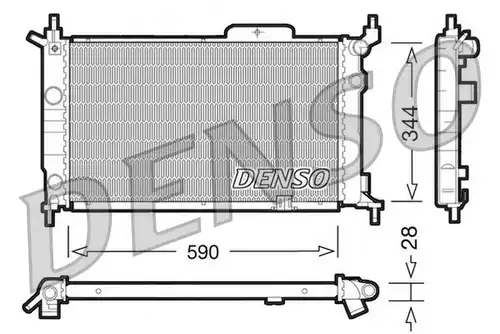 воден радиатор DENSO DRM20015