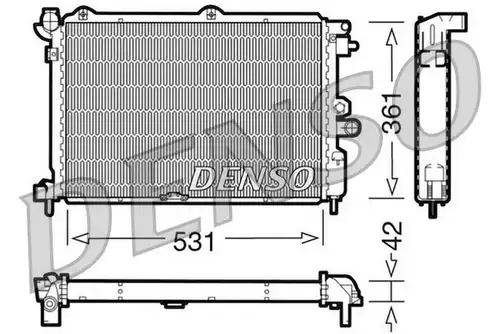 воден радиатор DENSO DRM20025