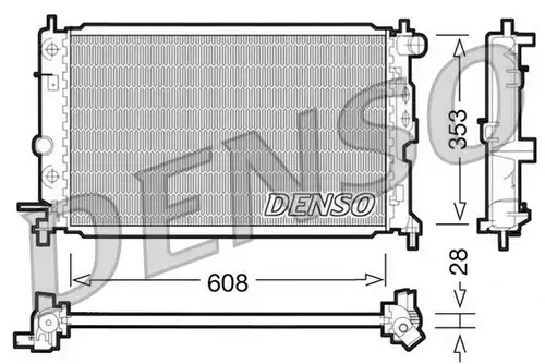 воден радиатор DENSO DRM20026