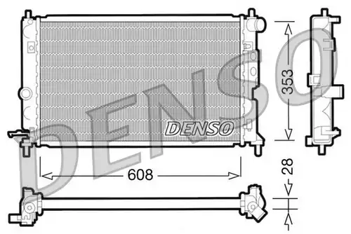 воден радиатор DENSO DRM20027
