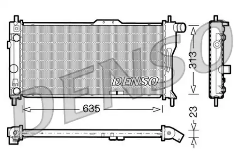 воден радиатор DENSO DRM20034