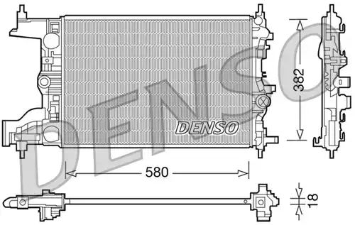 воден радиатор DENSO DRM20094