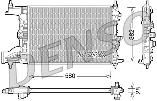 воден радиатор DENSO DRM20096