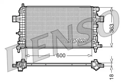 воден радиатор DENSO DRM20101