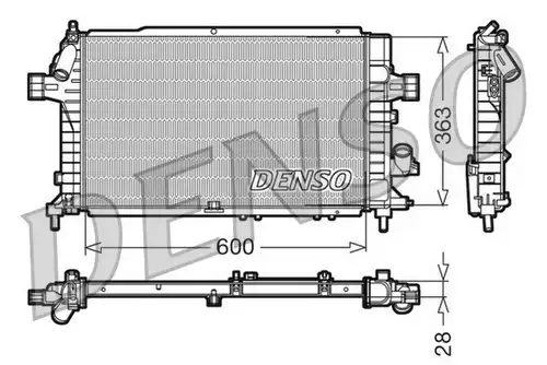 воден радиатор DENSO DRM20104