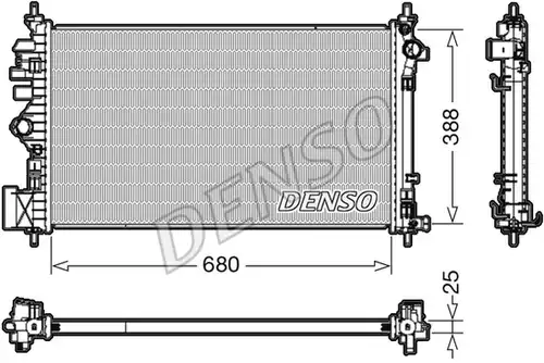 воден радиатор DENSO DRM20107