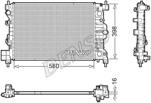 воден радиатор DENSO DRM20117