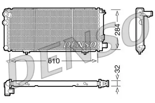 воден радиатор DENSO DRM21010