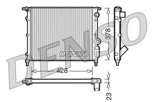 воден радиатор DENSO DRM23004