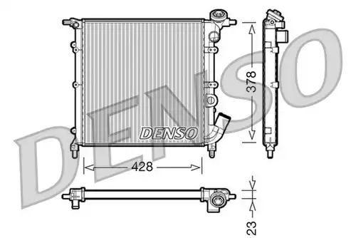 воден радиатор DENSO DRM23012