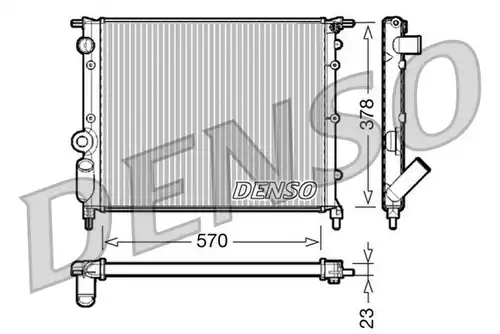 воден радиатор DENSO DRM23013