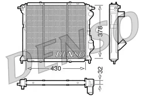 воден радиатор DENSO DRM23027