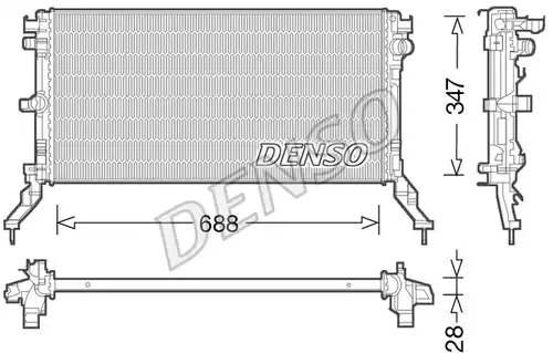 воден радиатор DENSO DRM23039