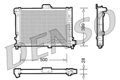 воден радиатор DENSO DRM25005
