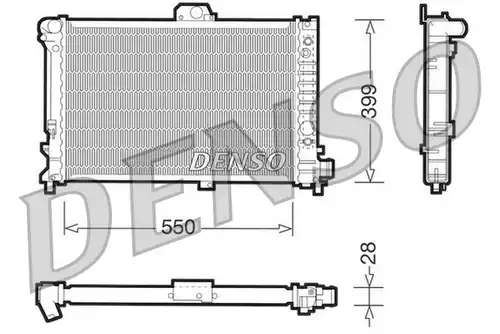 воден радиатор DENSO DRM25007