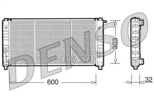 воден радиатор DENSO DRM26004