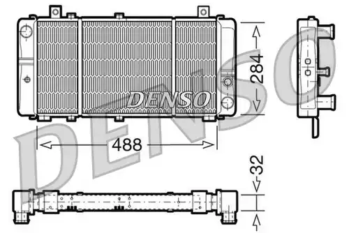воден радиатор DENSO DRM27001
