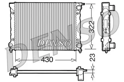 воден радиатор DENSO DRM32004