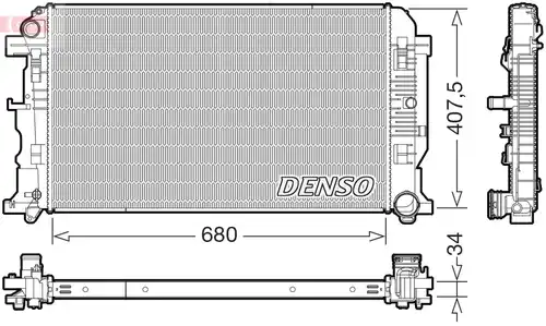 воден радиатор DENSO DRM32053