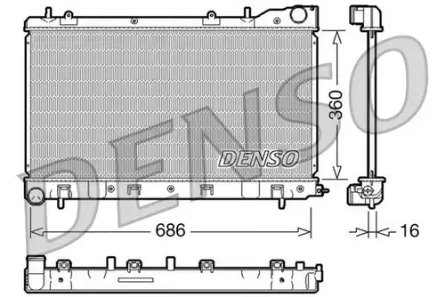 воден радиатор DENSO DRM36004