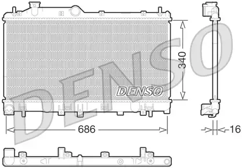 воден радиатор DENSO DRM36014
