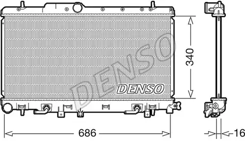 воден радиатор DENSO DRM36018