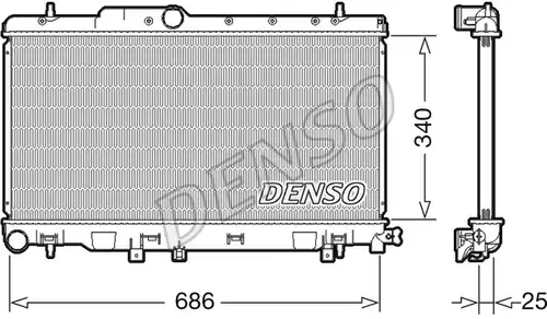 воден радиатор DENSO DRM36019