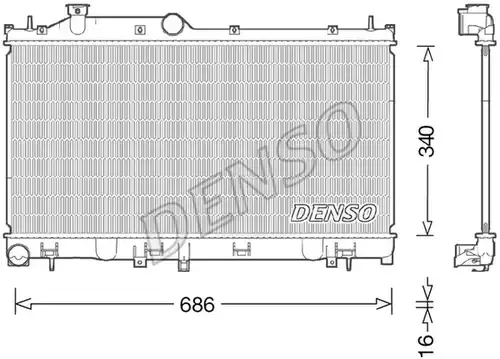 воден радиатор DENSO DRM36021