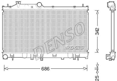 воден радиатор DENSO DRM36022