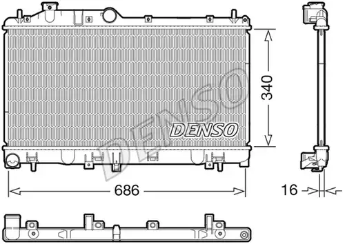 воден радиатор DENSO DRM36025