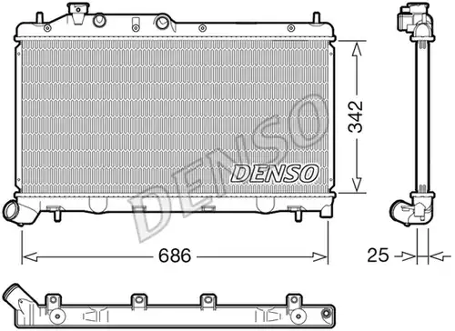 воден радиатор DENSO DRM36026