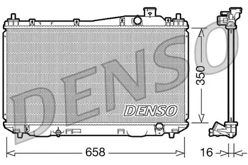 воден радиатор DENSO DRM40009