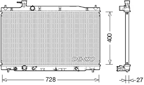 воден радиатор DENSO DRM40033