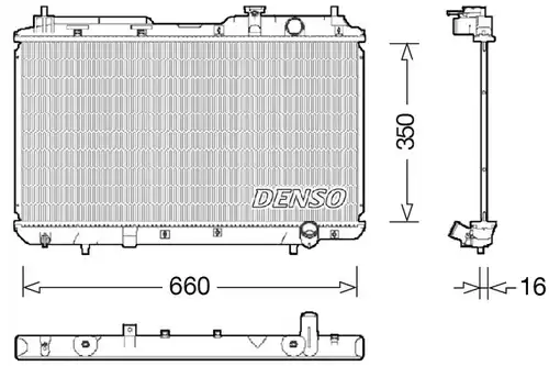 воден радиатор DENSO DRM40034