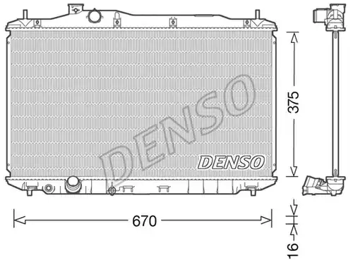 воден радиатор DENSO DRM40040