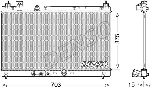 воден радиатор DENSO DRM40045