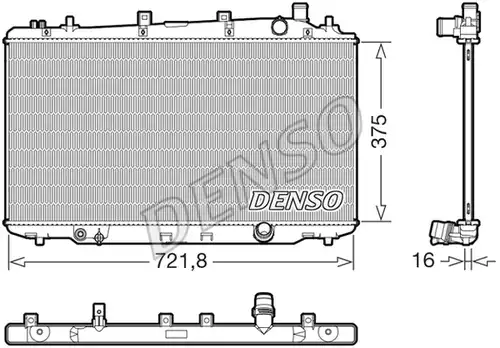 воден радиатор DENSO DRM40056