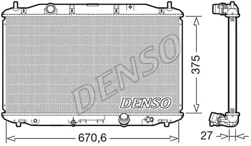 воден радиатор DENSO DRM40106