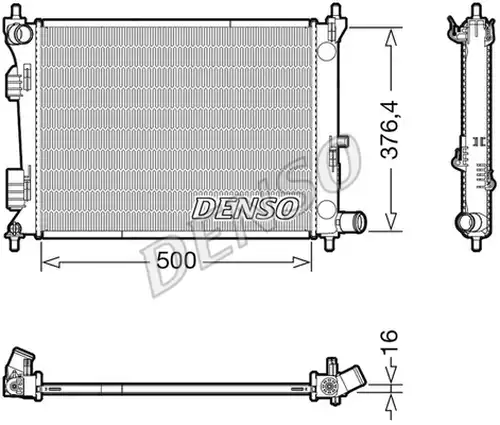 воден радиатор DENSO DRM41017