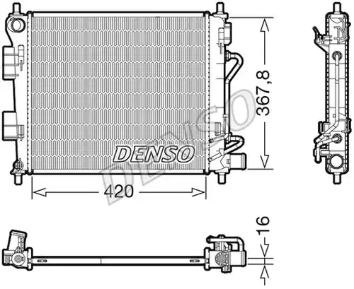 воден радиатор DENSO DRM41018