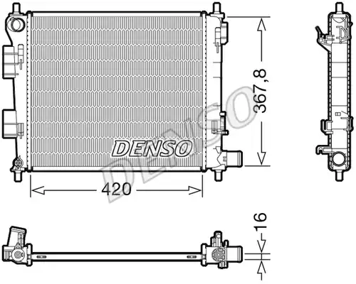 воден радиатор DENSO DRM41025