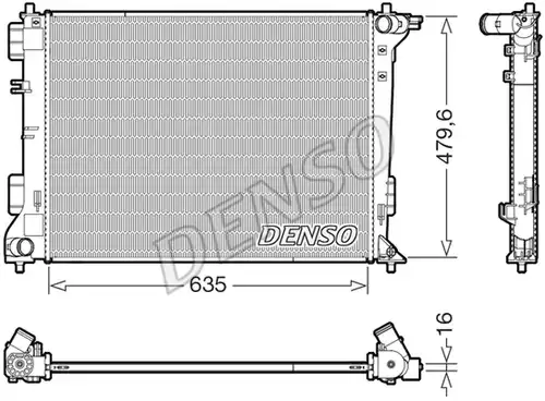 воден радиатор DENSO DRM41028